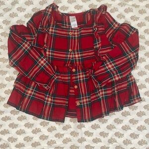 Plaid Red Kids Shirt